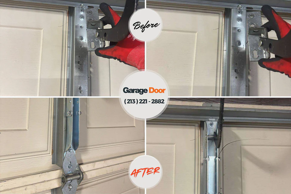 Before and after: garage door opener repair Orion, IL